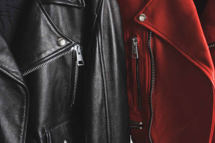 leather jackets in different colors