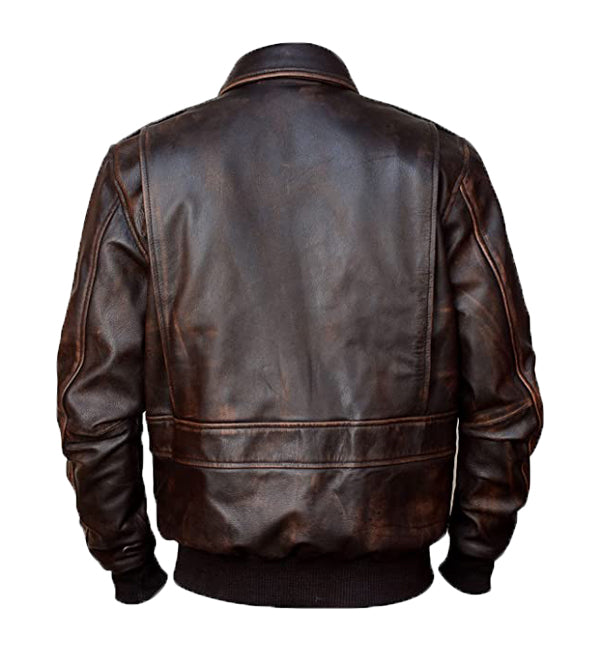 Brown Bomber Leather Jacket Unisex