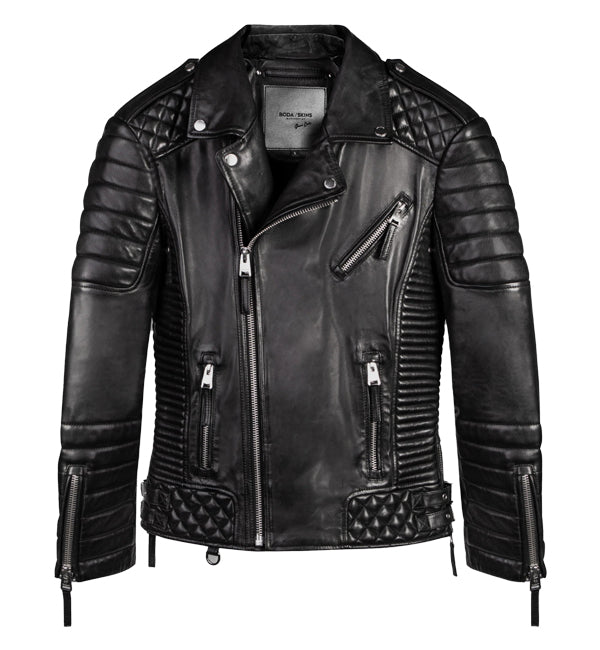 Double Rider Leather Black Jacket Unisex