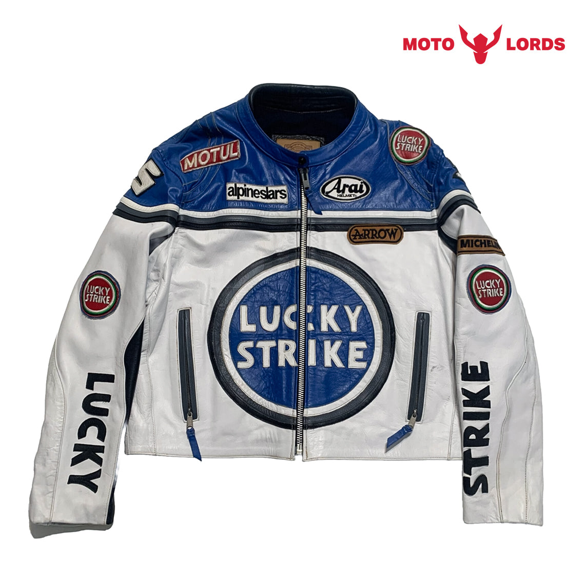 Lucky Strike Casual Moto Leather Jacket – Motorcycle Riding Custom ...