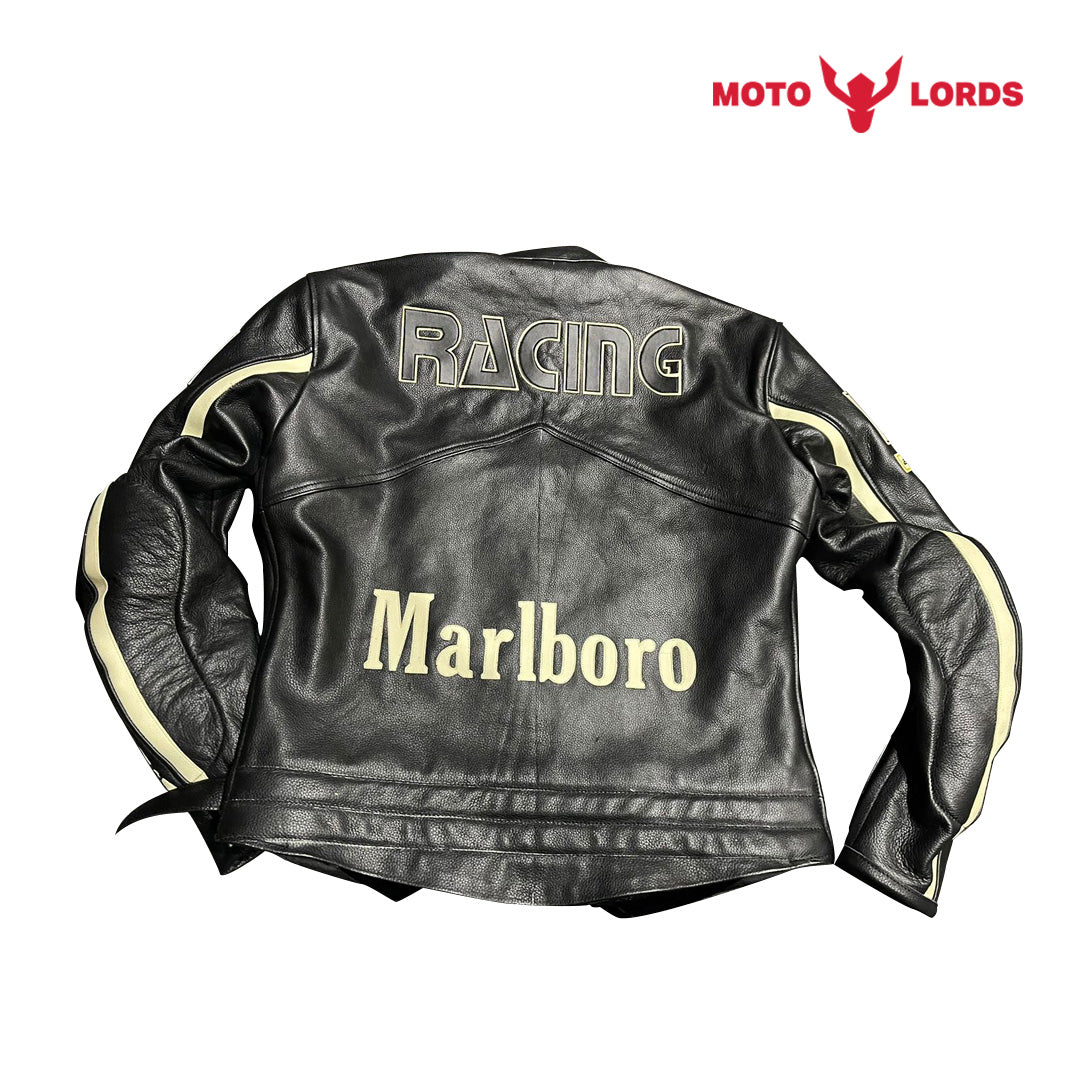Marlboro Leather jacket Causal and Motorcycle For Men