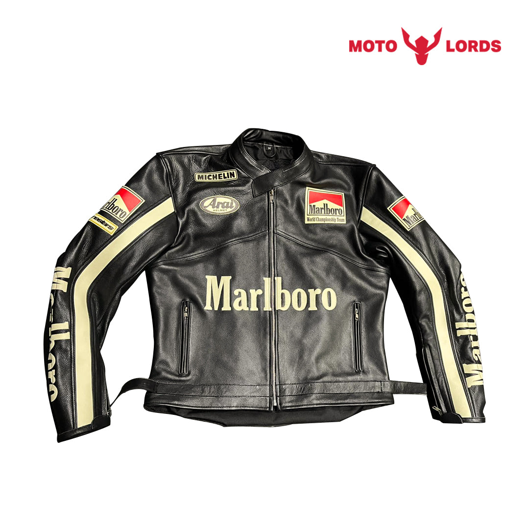 Marlboro Leather jacket Causal and Motorcycle For Men Motorcycle Riding Custom Leather Apparel