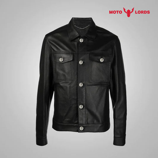 Black Leather Shirt for Men | Sale 2024 Upto 30% Off