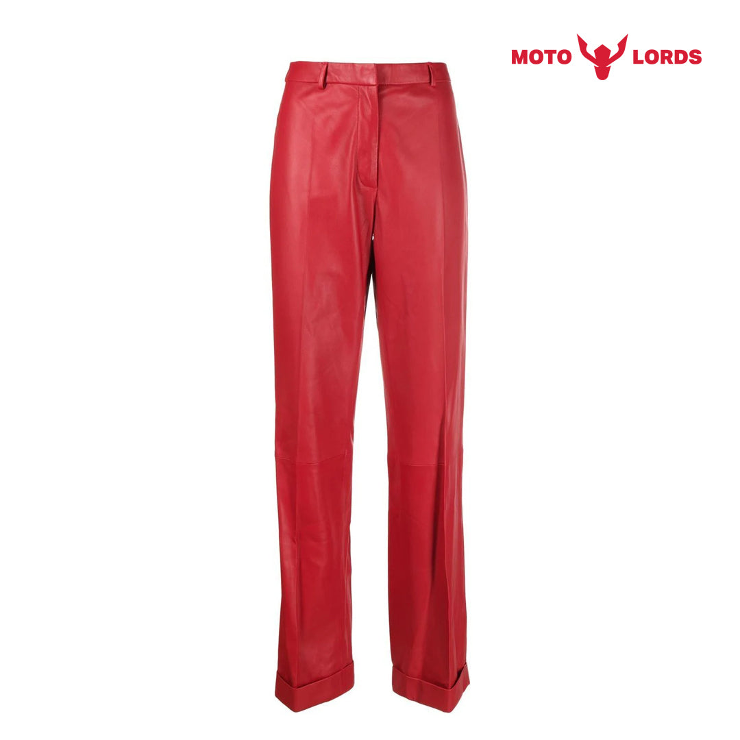 wide leg leather pants for women