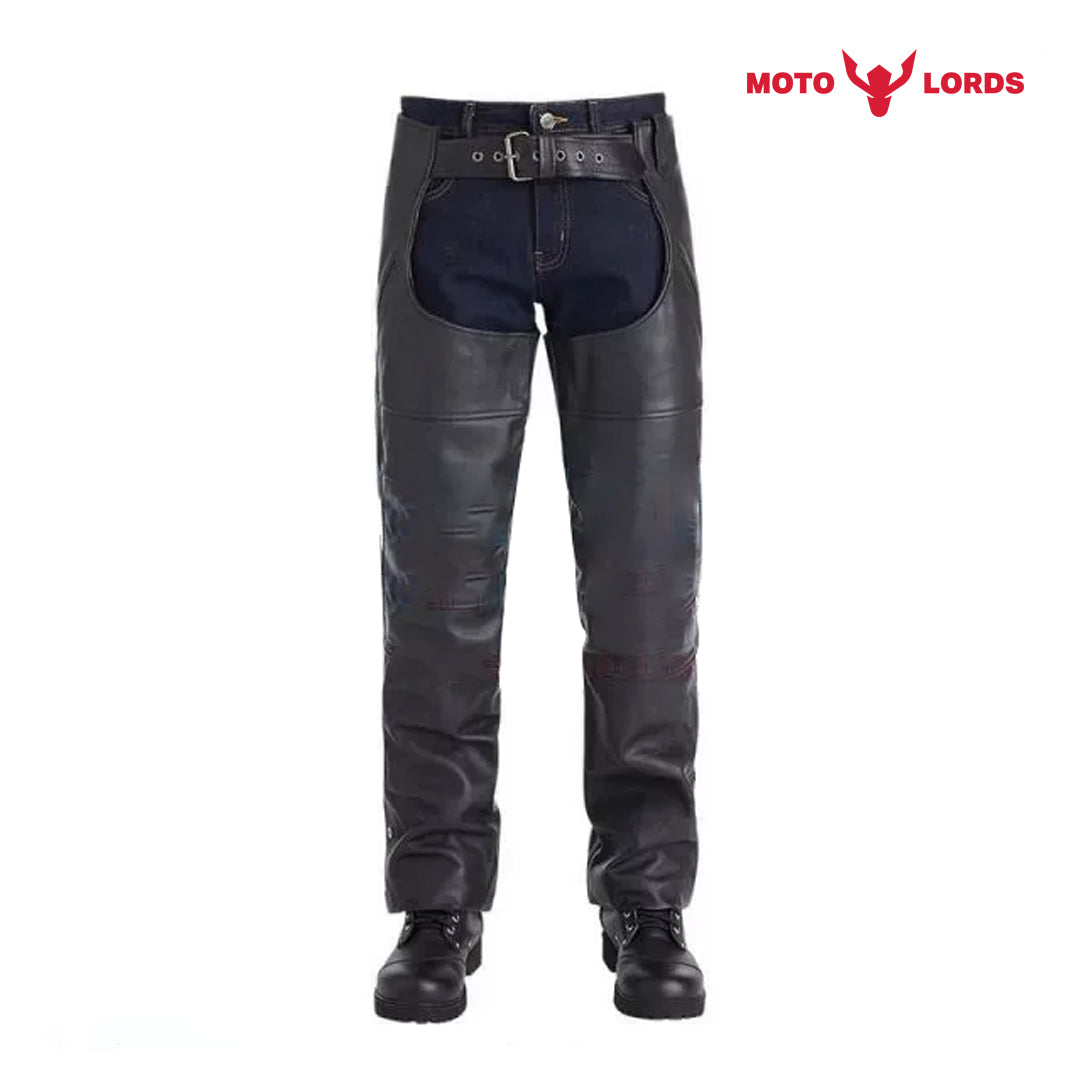 Rider Leather chaps for Men | Sale - Motorcycle Riding Custom Leather Apparel