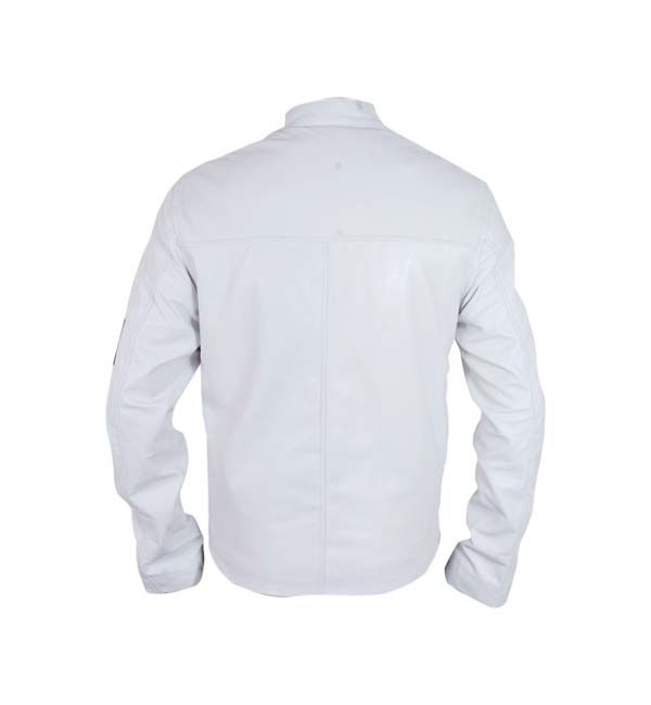 Steve McQueen's Le Mans White Leather Jacket for Men