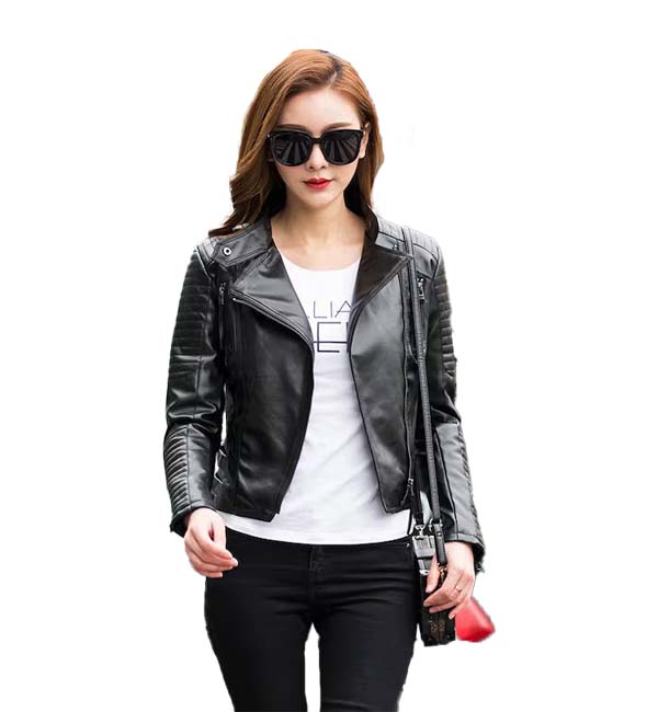 Women's Bomber Jacket Lambskin Soft Real Leather Jacket Women Casual Wear