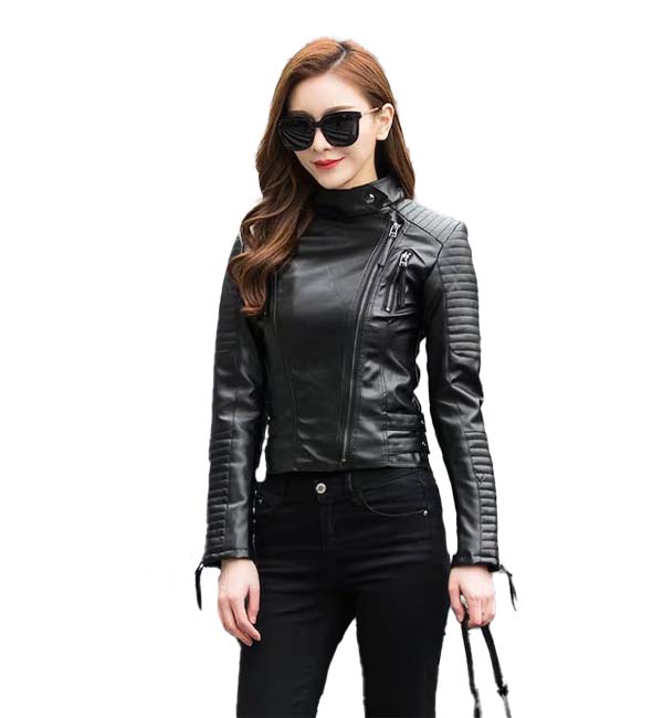causal leather jacket women