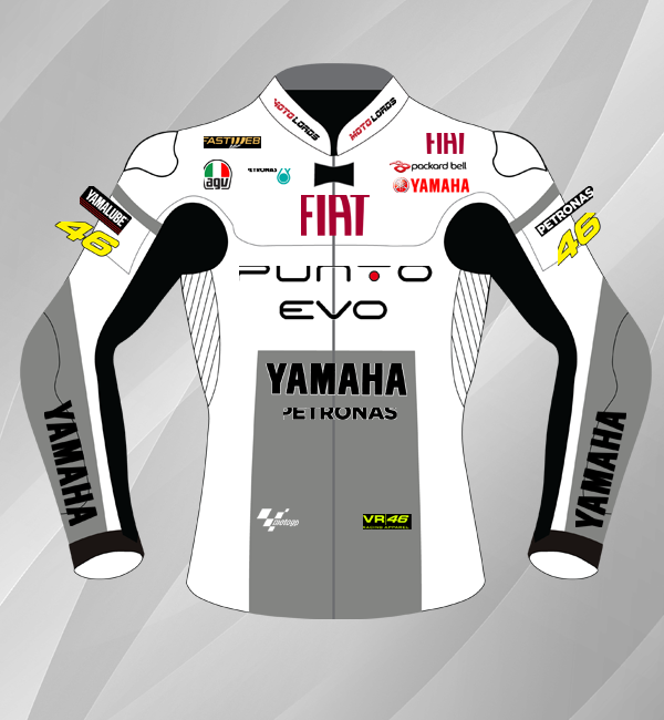 Valentino Rossi FIAT Yamaha Motogp 2009 Leather Jacket