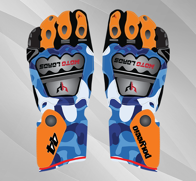Aliex Espargaro MotoGP 2020 Leather Race Gloves