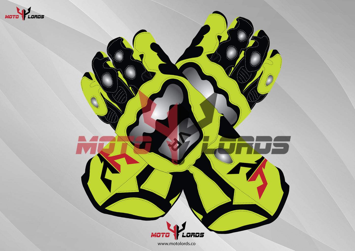 Valentino Rossi Yamaha MotoGP 2020 Leather Riding Gloves freeshipping - Motorcycle Riding Custom Leather Apparel